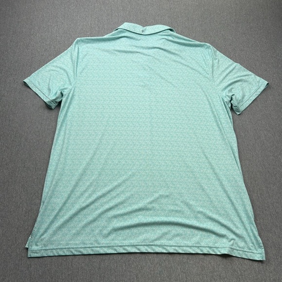 1764 Golf Polo Mens XL Teal Green Gear Up Cyclist All Over Print Short Sleeve - Picture 11 of 14